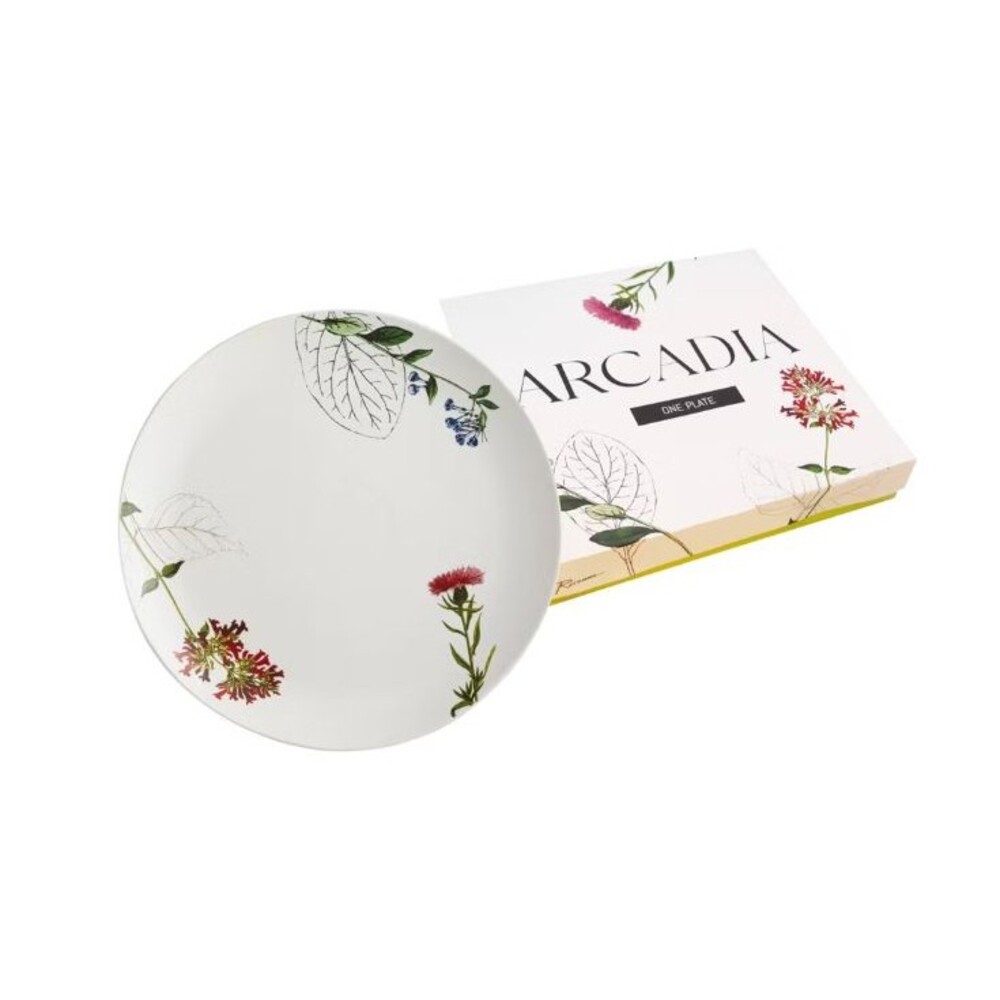 Rosanna Arcadia 10 in Porcelain Plate Artistic Floral Design  in Gift Box NWT